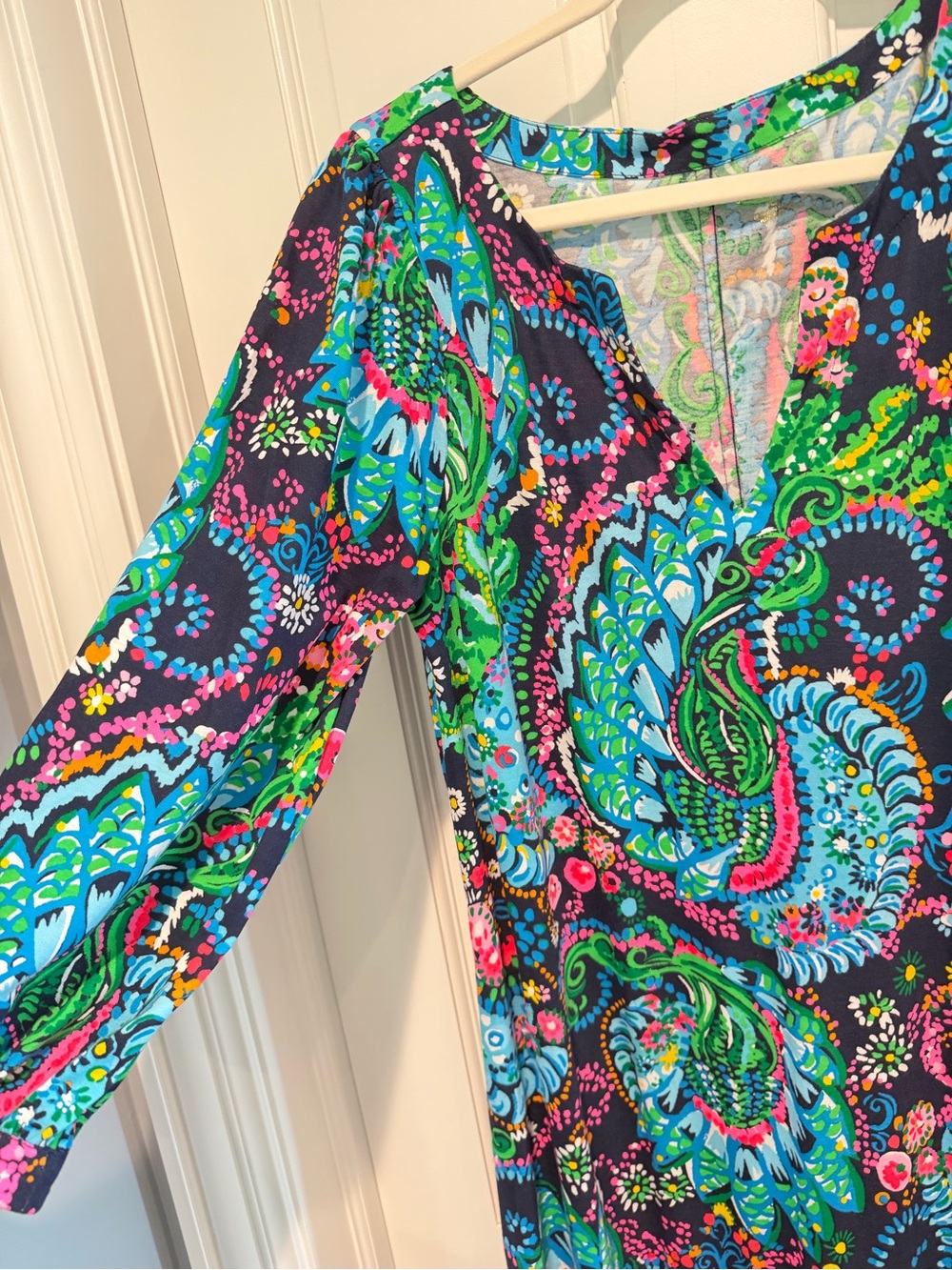 Lilly Pulitzer Cath Take Me to the Sea Print Cotton Shift Dress Large - Picture 4 of 9